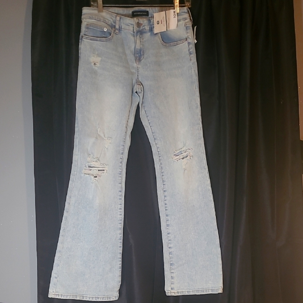 AEROPOSTALE  Blue Low Rise  Flare Wide Leg Jeans NWT Size 10R Soft Flex